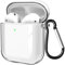 MouyouGlow Durchsichtig Airpods 1/2 Hülle,Air Pods 1/2（2019） Case TPC Schutzhülle mit Karabiner,Stoßfeste LED Sichtbar Kabelloses Laden Cover für AirPods 1 & 2 Ladecase - Crystal Clear