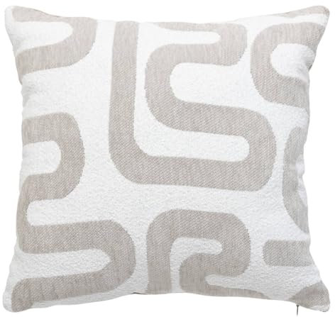 Atmosphera - Jacquard-Kissen Safina beige leinen 40x40cm