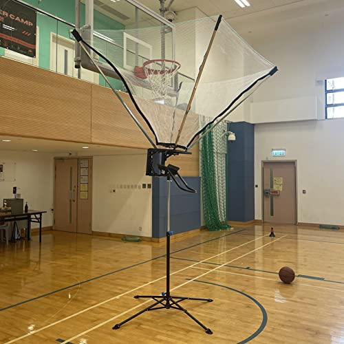 Basketball-Shot-Returner, Basketball-Rebounder-Netz-Return-System, Verstellbarer Basketball-Ball-Return-Aufsatz, tragbarer Basketball-Shot-Trainer, Verwendung im Innen- und Außenbe