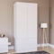 Vida Designs Denver 2 Door Wardrobe With 2 Drawers, Modren Bedroom Furniture (White)