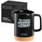 ETIPIK Taza de Cerámica con frase motivacional para café infusiones té con tapa y base de corcho, tazas originales para regalar, cumpleaños amigo invisible y motivación