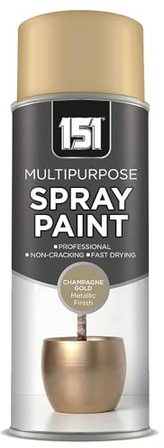 SAVING HUB - Champagne Gold Metallic Spray Paint 400ml - Multipurpose Paint for Wood Metal Brick - Metallic Gloss Paint Non-Cracking Perfect Finish 400ml Paint (1)
