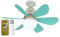 RuiDay Ventilatori da Soffitto con Luce e Telecomando, E27 lampadario con pale LED Dimmerabile, lampadario ventola con Telecomando e Timer, 3 Velocità, 3 Colori, Silenzioso (Blu)