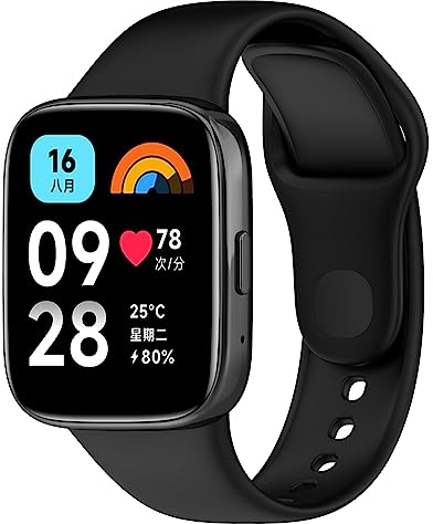 Wownadu Armbänder Kompatibel für Xiaomi Redmi Watch 3 Active Armband, Schwarz Ersatzarmband Damen Herren Kompatibel für Xiaomi Redmi Watch 3 Lite (Keine Uhr)