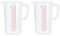 Tradineur - Pack de 2 Jarras de medición con asa - Fabricado en Plástico - Capacidad de 125 ml - Medidas hasta 100 ml -8,5 x 5,4 x 8 cm