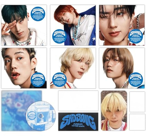 P1Harmony - 7th Mini Album [SAD SONG] Ver. / Random) Cover + Photo Book + Logo Sticker + Graphic Sticker + Folded Poster + ID Photo R + Selfie Photo Card + 3 Extra Photocards