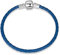 Bracelet tressé en cuir PU Bracelet en argent Sterling 925 avec fermoir rond Convient pour Pandora Charm Bijoux Filles Femmes Cadeaux