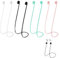 4 Stück Strap für AirPods, Band für AirPods, Halteband Kompatibel mit AirPods Pro 2/1 und AirPods 1/2/3, Halterung Band mit 70CM, Ideal für Sport und Alltag (Schwarz Weiß Grün Rosa)