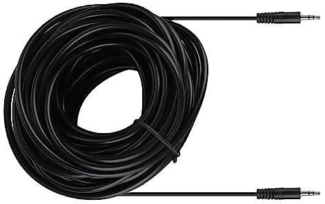 Cable de Audio Blindado Macho de Cobre de 3,5 Mm Calidad de Sonido para Altavoces HiFi 30 M Negro (10 m/32,8 pies)