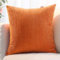 Kissenbezug Kordsamt 2er Set, Gestreift Kissenbezug Verzieren Kissen, Kissenbezug Sofakissen Bezug Zierkissen Couchkissen Kissenhülle für Sofa, Schlafzimmer, Wohnzimmer, Balkon(Orange,80 x 80 cm (2pcs