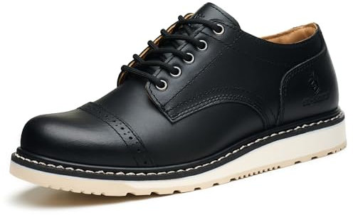 SL-Saint Uomo Fatto a Mano a Bassa Tazza Di Moda Stivali Genuini in Pelle Bovina Scarpe Moda Lace Up (Delicato Nero, Adulto, Uomo, 42, Numero, Sistema Taglie Calzature EU, Media)