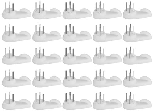 25pcs Concrete Wall Hooks, Invisible Nail Hangers No Damage Wall Picture Hangers Drywall Picture Hooks Non Trace Hanging Hooks Photo Frame Hangers (3cm, White)