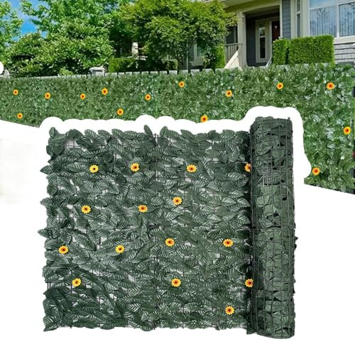 Clôture brise-vue en lierre artificiel extensible - Pour l'extérieur, le jardin, la terrasse, l'appartement et le jardin