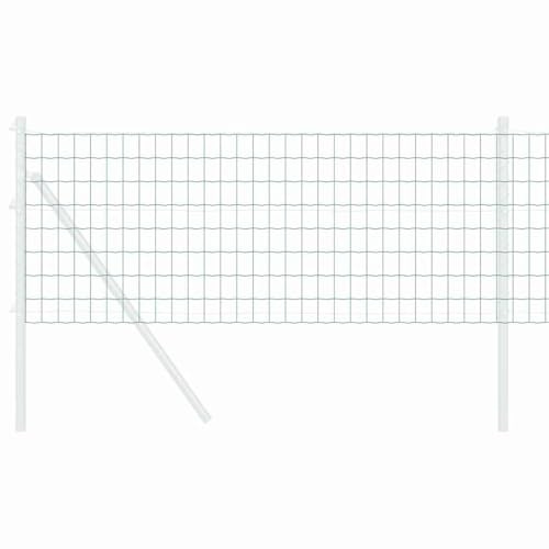 vidaXL Eurozaun 0,4 x 25 m PVC-beschichtetes Eisen Grün | Aus PVC-beschichtetem Eisen hergestellt, Wetterfest, damit er lange hält, Ideal für Gärten,