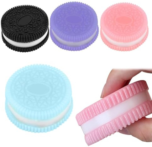 KYLOS 4 Stück Taba Squishy, Fufu Squishy, Squishy Squeeze Spielzeug, Keks Stressabbau Spielzeug, Ultraweiches Dekompressions Entlüftungsspielzeug, Antistress Spielzeug