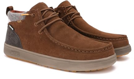 PITAS | BAIKAL | Botas de Hombre Casual | Botín Serraje | Bota Urbana de Caña Baja | Mocasines | Náuticos Invierno | Zapatillas Casual | Zapatos sin Cordones | Calzado Walkinpitas | Camel 42