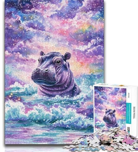 Dream Hippo Puzzles für Erwachsene und Teenager, Lernspiel, Herausforderungsspielzeug, einzigartige Heimdekoration und Geschenke (38x26cm)