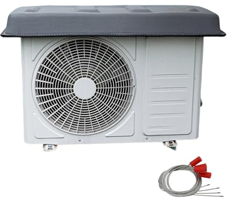 Housse pompe a chaleur piscine pour mini pompe à chaleur split, caoutchouc pour cache climatiseur exterieur, pare soleil, imperméable, coupe vent et résistant(Gray,110x52cm/43.3x20.5in)