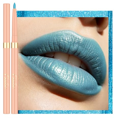 OULAC Matte Blue Lip Liner, Waterproof Lipliner Pencil Lasts 24H +, Highly Pigmented, Smooth and Smudge-proof Formula, Contour Your Lips, Vegan