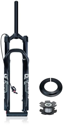 LHHL Forcella Mountain Bike 26 27.5 29 MTB Air Suspension Fork Rebound Regolare Viaggio 140mm QR 9x100mm Freno a Disco Forcella anteriore XC/AM Ultralight, Manuale/Remote Lockout, Diritto/affusolato