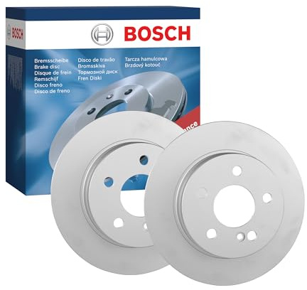 Bosch BD1303 Brake Disc Set - 278 mm Solid Discs - Rear Axle - ECE-R90 Certified - Long Service Life, Advanced Corrosion Protection - 1 Set of 2 Discs