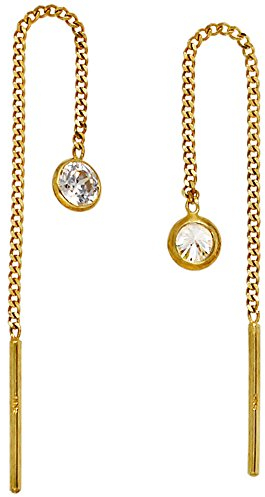 Jobo Damen-Ohrhänger zum Durchziehen aus 8 Karat 333 Gold mit Zirkonia