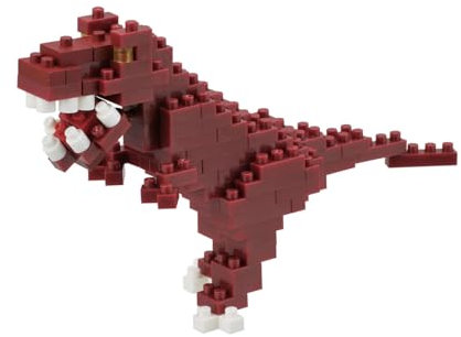 Bandai - Nanoblock - Dinosaurier Figur Tyrannosaurus - Figur mit 170 Bausteinen - Konstruktionsspielzeug Bausteine Dino T-Rex - Baukit Spielzeug für Kinder ab 12 Jahren Jugendliche Erwachsene - NBC111