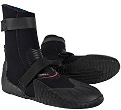 O'Neill Heat 5mm Round Toe Neoprene Boot with Textured Rubber Sole for Cold Water Surfing, Paddleboarding, Snorkeling, Black, 8