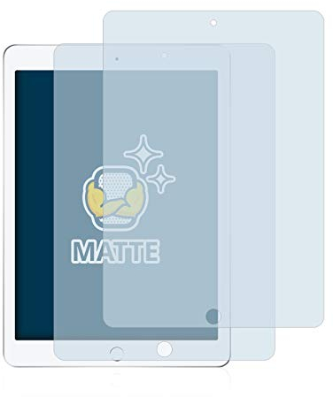 BROTECT Entspiegelungs-Schutzfolie für Apple iPad Air/Air 2 / Pro (9.7) (2 Stück) Matte Displayschutz-Folie, Anti-Reflex, Anti-Fingerprint
