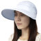 FSSTUD Chapeau de Soleil Anti UV Femme Pliable Loisirs Casquette Visière de Tennis Baseball Bleu Clair