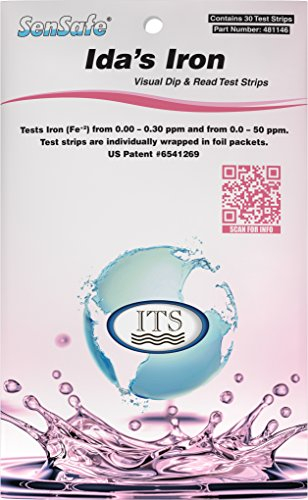 ITS Europe 481146 Sensafe Iron (Ida's) Water Test Strips 30 Pack - Iron Test Strips