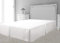 Intemporel Cache sommier Microfibre, Polyester, Blanc, 160x200 cm