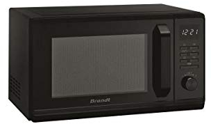 BRANDT - GE2300B - Micro-ondes Gril Electronique 23L – 1000W – 6 Auto programmes – Départ rapide – Sécurité Enfant – Cavité énamelite – Noir [Classe énergétique C]