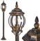 Lampadaire extérieur Lentua, luminaire vintage en aluminium moulé brun/or de 120 cm de haut, luminaire de jardin pour une ampoule E27, ampoule(s) non incluse(s), IP44