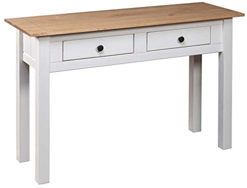 Tidyard Konsolentisch Bestelltisch Sideboard Holzschreibtisch Konsole Mit 2 Schubladen,Computertisch Schreibtisch Highboard Flurtisch 100 x 40 x 73 cm,Kiefer-Massivholz
