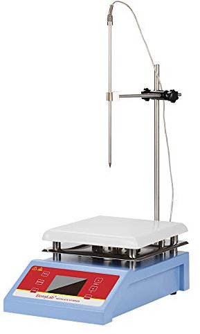 stonylab Hotplate Magnetic Stirrer with Digital Display, 5L Capacity 200-2000 rpm Speed Magnetic Stirrer with 19 x 19 cm Ceramic Hot Plate and Temperature Sensor Probe, Max 350℃ Rated Power 600W, 220V