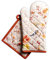 Maison d' Hermine Ofenhandschuh, Topflappen aus 100% Baumwolle, hitzebeständige Küchen-Ofenhandschuh(19cm x 33cm), Topflappen(20cm x 20cm) für Köche, Damen, Kelim - Prairie – Erntedankfest/Weihnachten