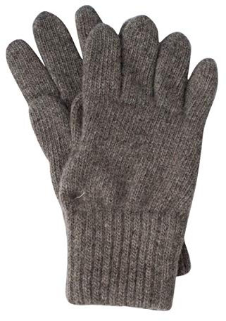 FosterNatur, Kinder Finger Handschuhe/Strickhandschuhe/Wollhandschuhe, 100% Wolle extrafine (2, Elk)