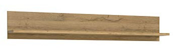 FORTE Havanna Wandregal, Holzwerkstoff, Alteiche,26 x 160 x 22 cm