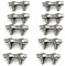 304 stainless steel wire rope clip cable rope double clamp M2 pack of 10 pieces
