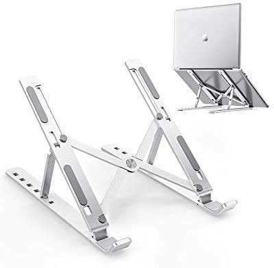 Laptop-Ständer aus Aluminium, tragbar, belüftet, kompatibel mit Apple MacBook, Air iPad Notebooks und Tablets