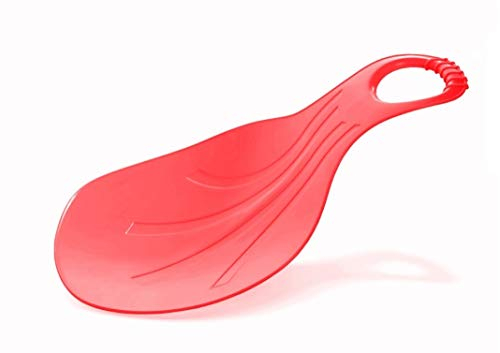 vom Pullach Hof Porutscher Schneeflitzer Poporutscher Birnen-Form Schlitten Schneerutscher Bob Schnee Flitzer Rutscher Outdoor Spaß (Rot)