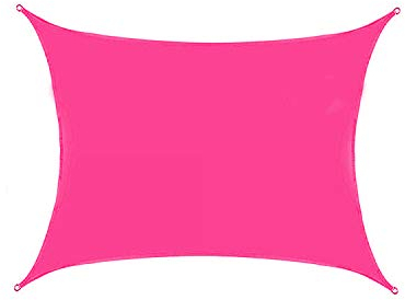 VOXKELY Sonnensegel Rechteck Sonnenschutzsegel Garten UV Undurchlässig Patio Outdoor Vordach Markise (2m*4m,Rosa)