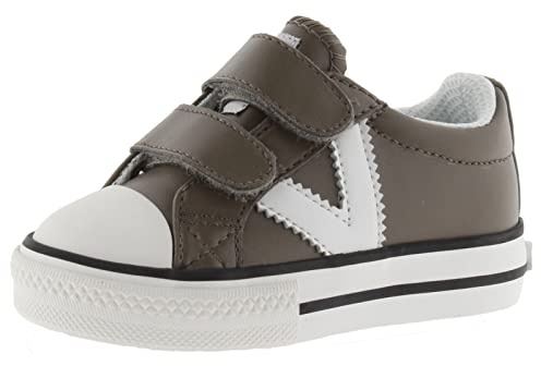 victoria Sneaker Tribu 1065162 | Lederoptik & Kontrastlogo & Klettverschlüsse für Junge