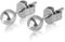 Titan Runde Kugelohrstecker für empfindliche Ohren, hypoallergen nickelfrei Ohrstecker für Damen mit Titan-Ohrringrücken 5mm (5MM)