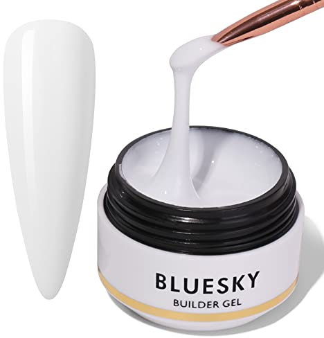 Bluesky Bianco Gel Nail Gel Costruzione Unghie UV, Acrigel UV Gel Builder Estensione e Modellazione, Base di costruzione UV/LED, 15G