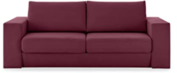 LOOKS by Wolfgang Joop Looks V-2 Designer Sofa mit Hockern und Regal, 2 Sitzer Couch, Funktionssofa, rot, Sitzbreite 180 cm