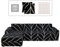 Lydevo Sofabezug Ecksofa L Form Sofa Überwürfe Stretch Sofabezug L Form Rechts oder Links mit Zwei Kissenbezügen Waschbar Universal-Couchbezug L Form Sofa Cover L Shape(3 +3,Schwarze Linie)