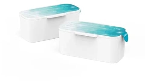 RoundT2 Desodorierungsbox fr selbstreinigende Katzentoilette - 2-in-1-Box, Medium, Blau, fr Hauskatzen