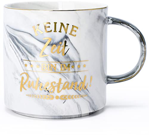 Tasse zum Ruhestand Geschenk Mann mit lustigem Spruch Keine Zeit bin im Ruhestand Rentner 2025 Kaffeetasse zum Renteneintritt für Kollegen Freuden Opa